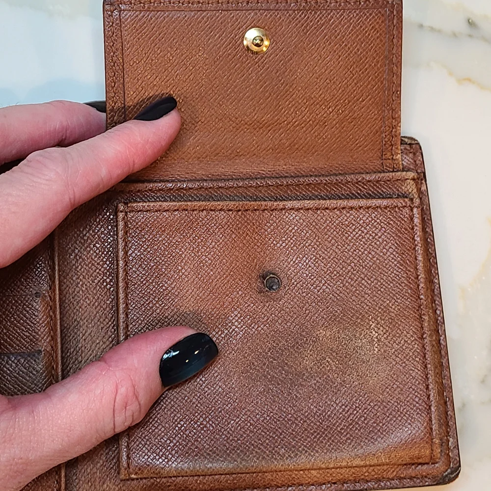 Louis Vuitton Brown and Gold Monogram Wallet Bifold With Coin Purse